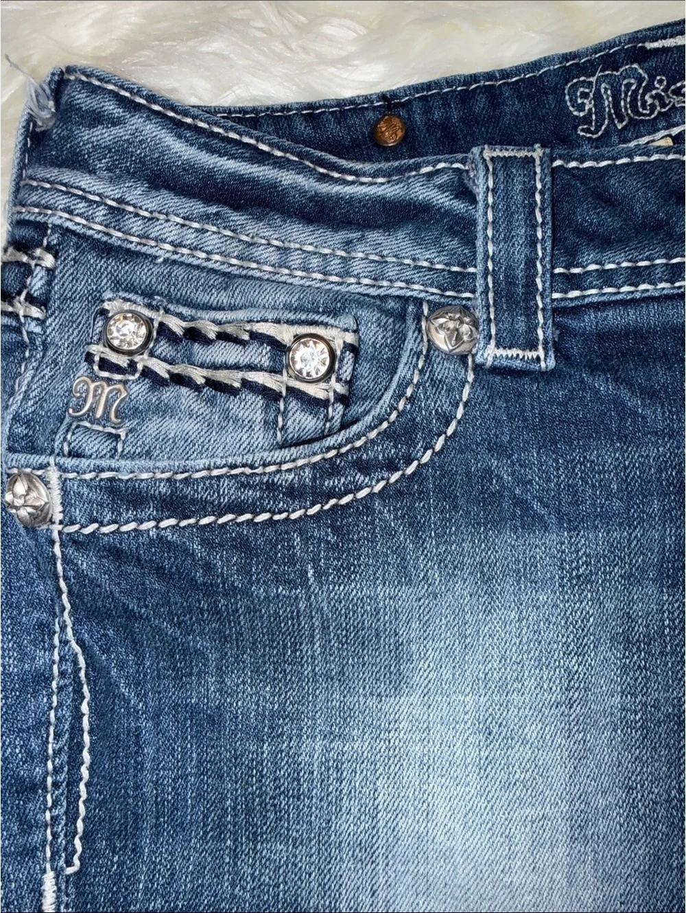 Miss Me Women's Denim Capri Shorts Size 27